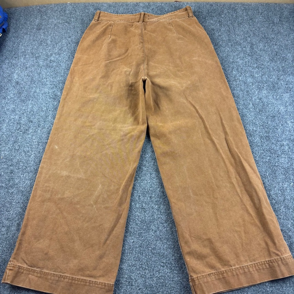 FRYE Women’s Camber Camel colored Canvas Wide Leg Pants size: 29 - Picture 4 of 13